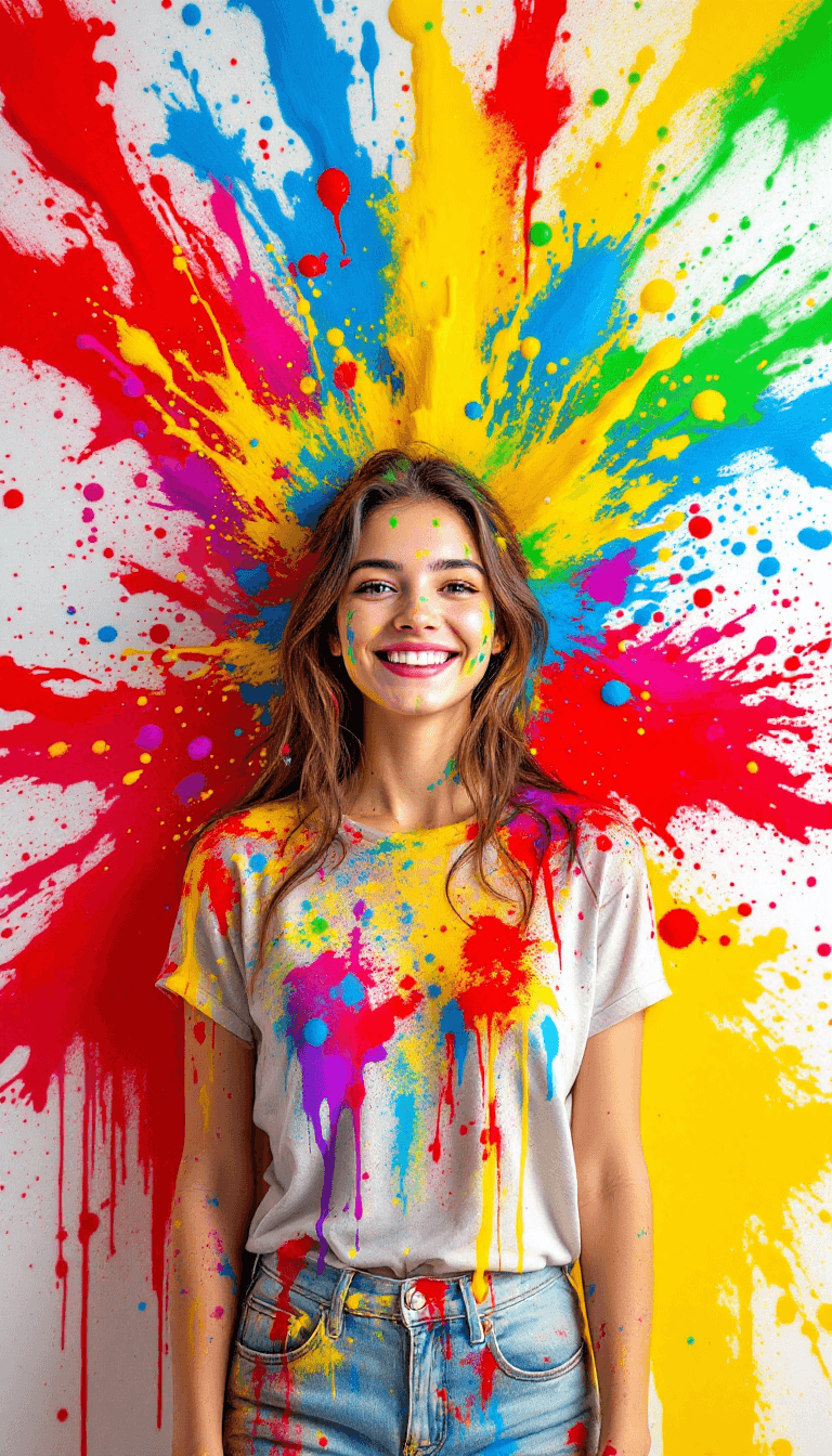 AI generated: a full body photograph of young female looking at the viewer, standing against a plain white wall. T...