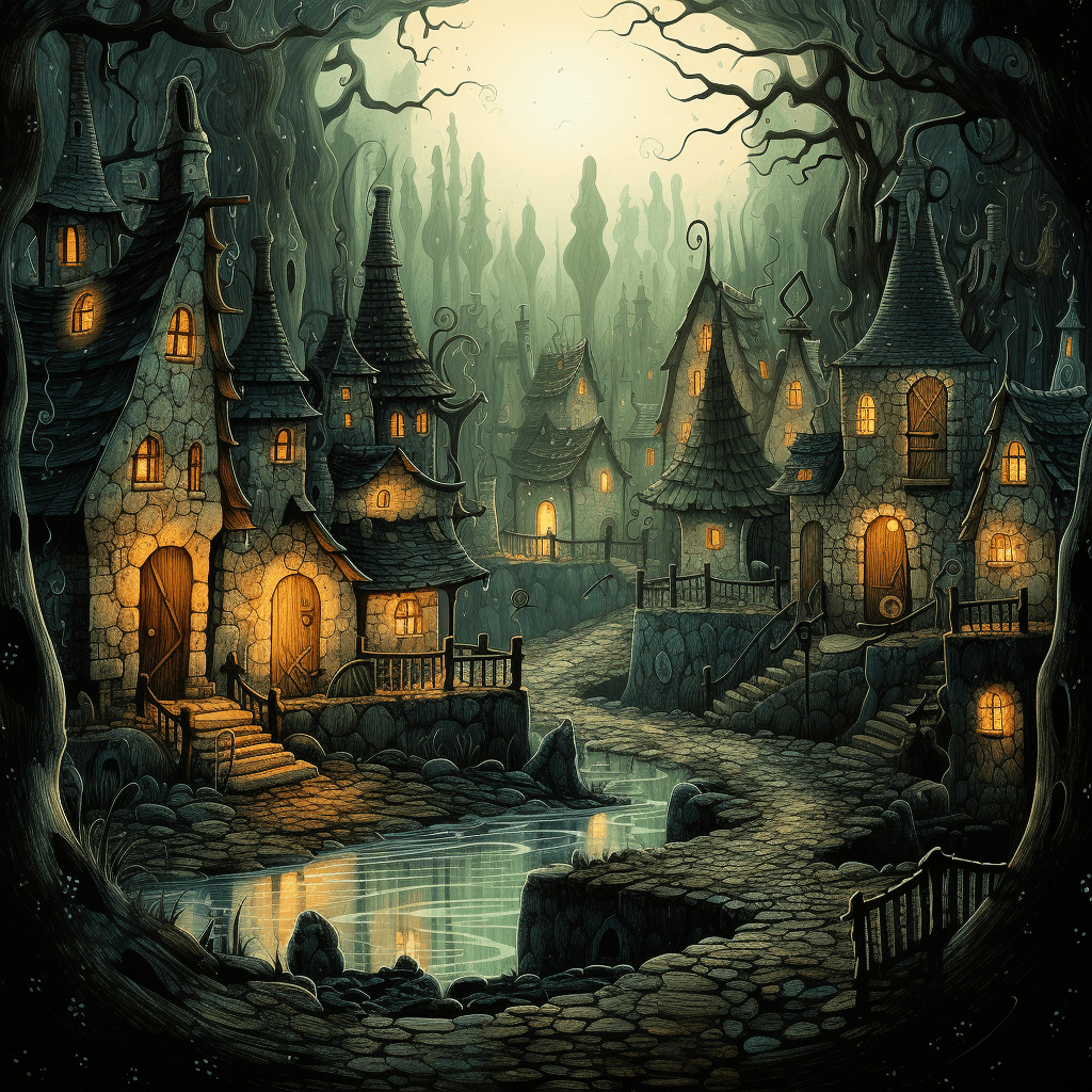 AI generated: historical village, 

medieval, 

strange inspiration, 

best quality, 

best quality, 

f...