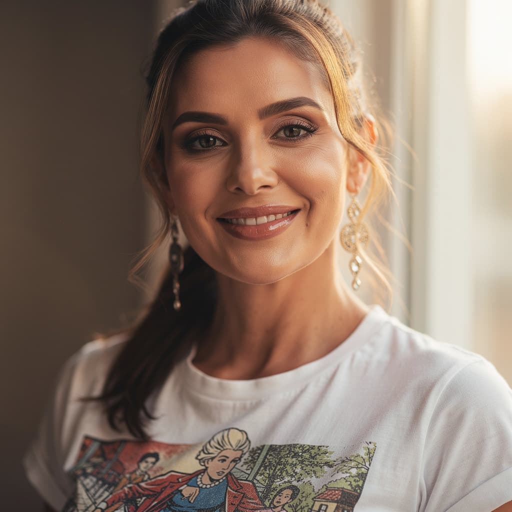AI generated: big penis, highres,t-shirt,nude tits,titfuck,1girl, 1boy, pov,cum on breasts,(fuller and rounder bre...