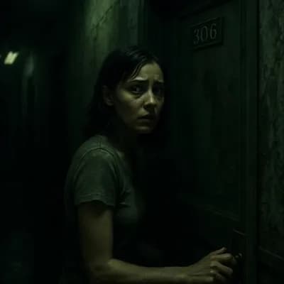AI generated video: la chica entre en la habitación lentamente