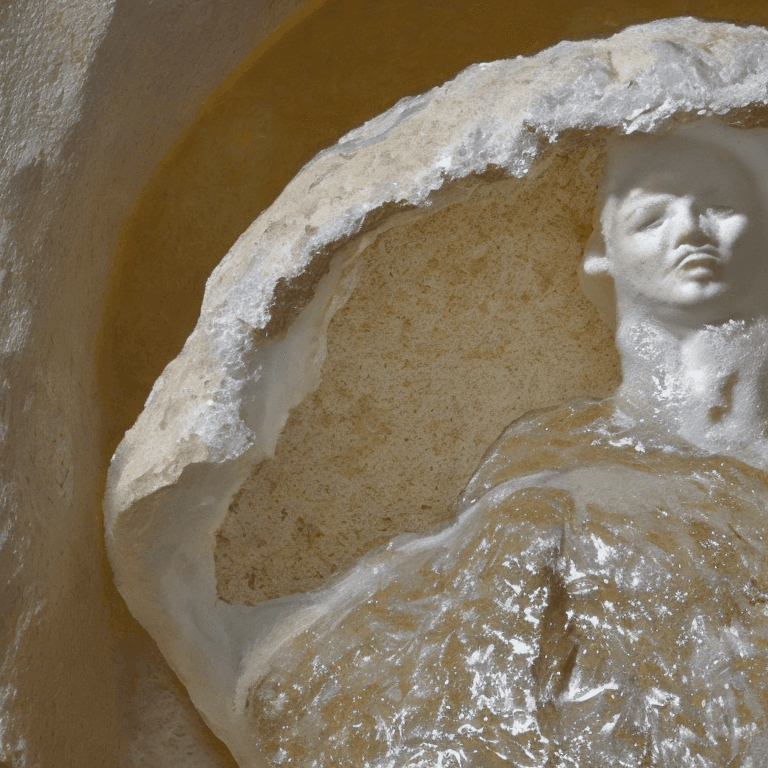 AI generated: La colomba dello Spirito Santo che si posa sulla testa di Gesù Cristo, mentre un'aureola di luce dor...