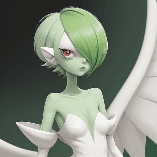 AI generated: gardevoir, white dress, creatures \(company\), game freak, nintendo, pokemon, pokemon \(game\), bang...