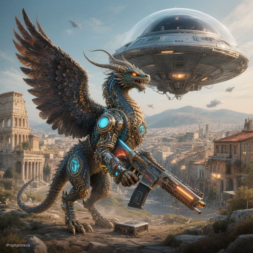 AI generated: Mythical Creature Reimagined, Use the Greek mythology and reinvent a Mythical Creature (pick most in...