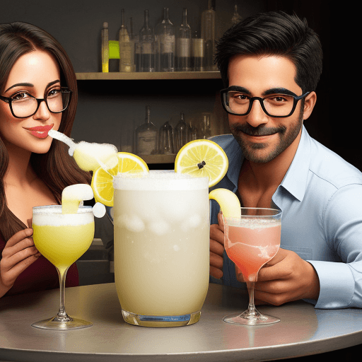 AI generated: friends drinking pisco sour in glasses