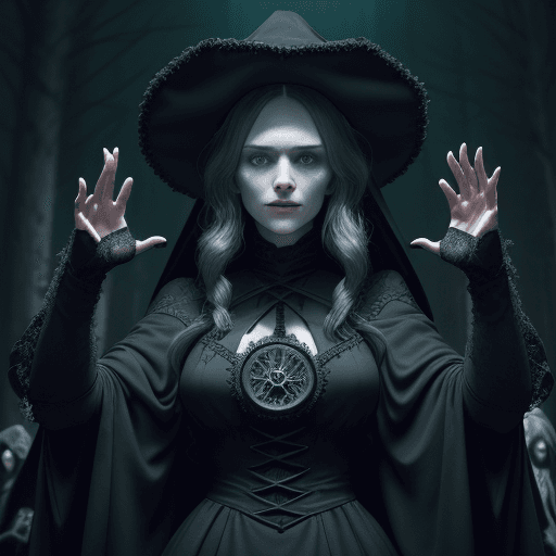 AI generated: Hyper Detailed Motion Capture Оf Casting Massive Spell of Large Scale Coven, Witchcraft, Blocksberg ...