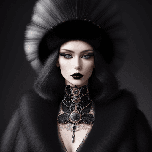 AI generated: The most beautiful fashion model, goth, sophisticated and fashionable, intricate, beautiful, designe...