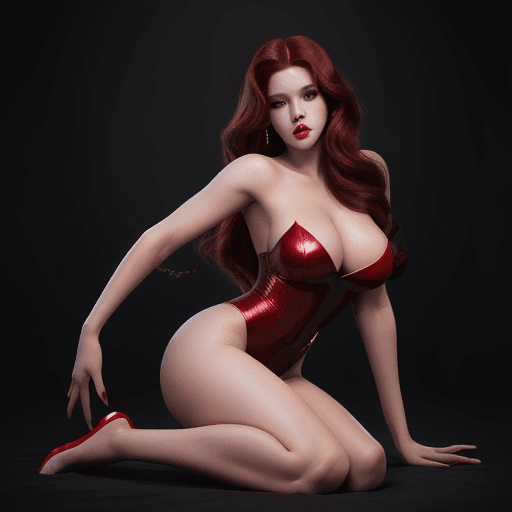 AI generated: Jessica Rabbit beautiful charismatic girl,athletic body, gorgeous figure, interesting shapes, full b...