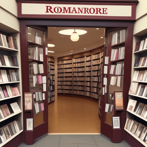 AI generated: romance book store