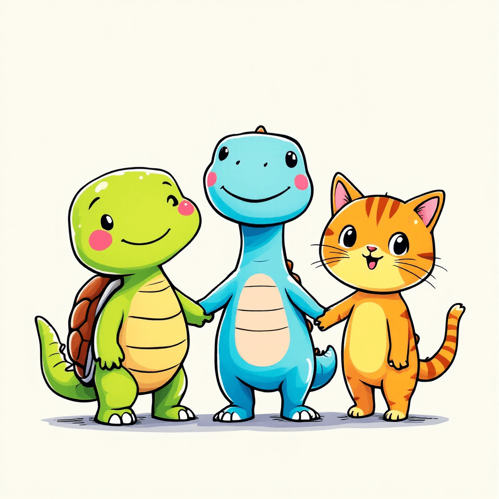 AI generated: Create a bright, colorful, cartoon-style illustration with a hand-drawn feel.  The artwork should fe...