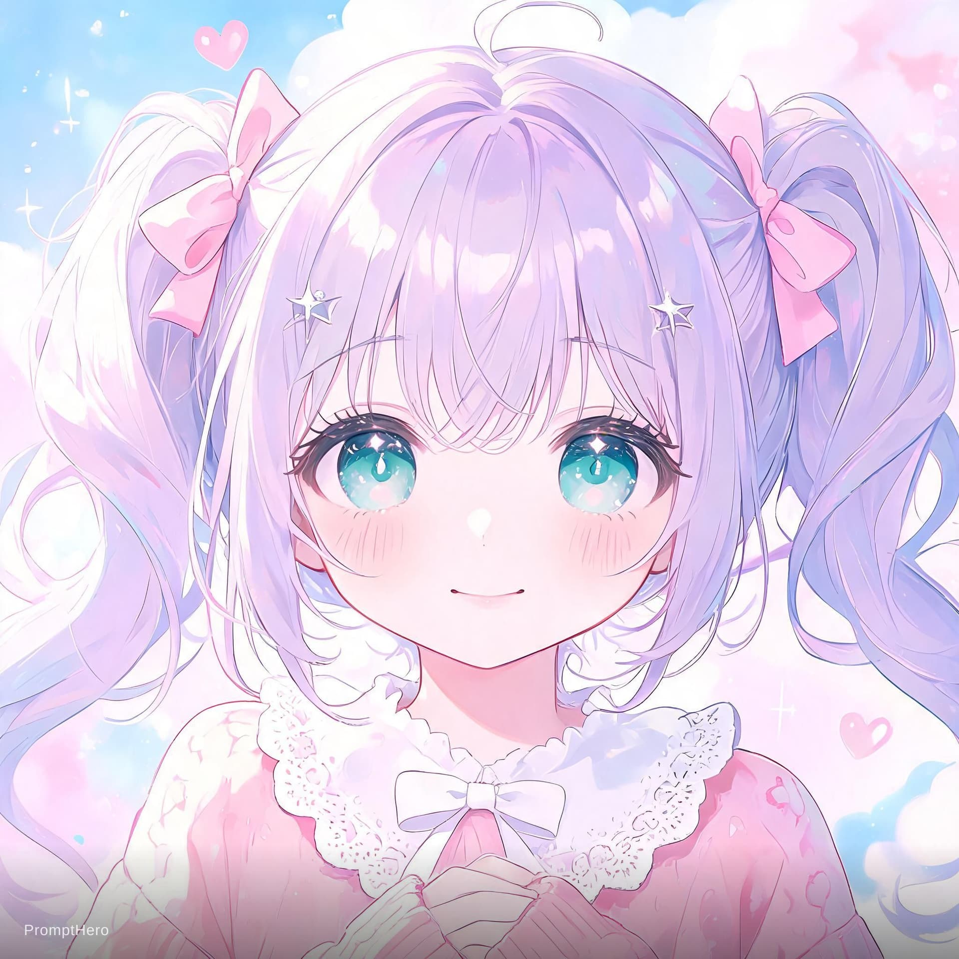 AI generated: adorable, Girl, Cute, kawaii, cute moe anime character portrait, adorable, featured on pixiv, kawaii...