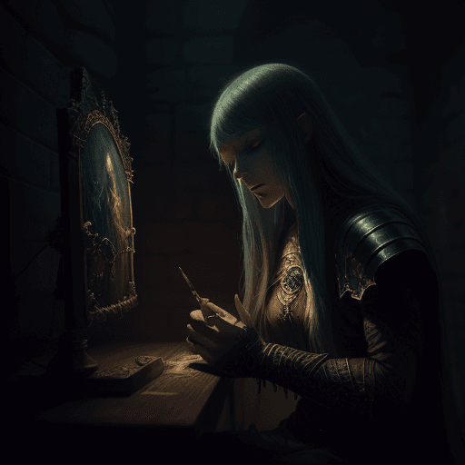 AI generated: someone who is leaving dungeon synth atmospheric emotional unfullfiled love masterpiece picture look...