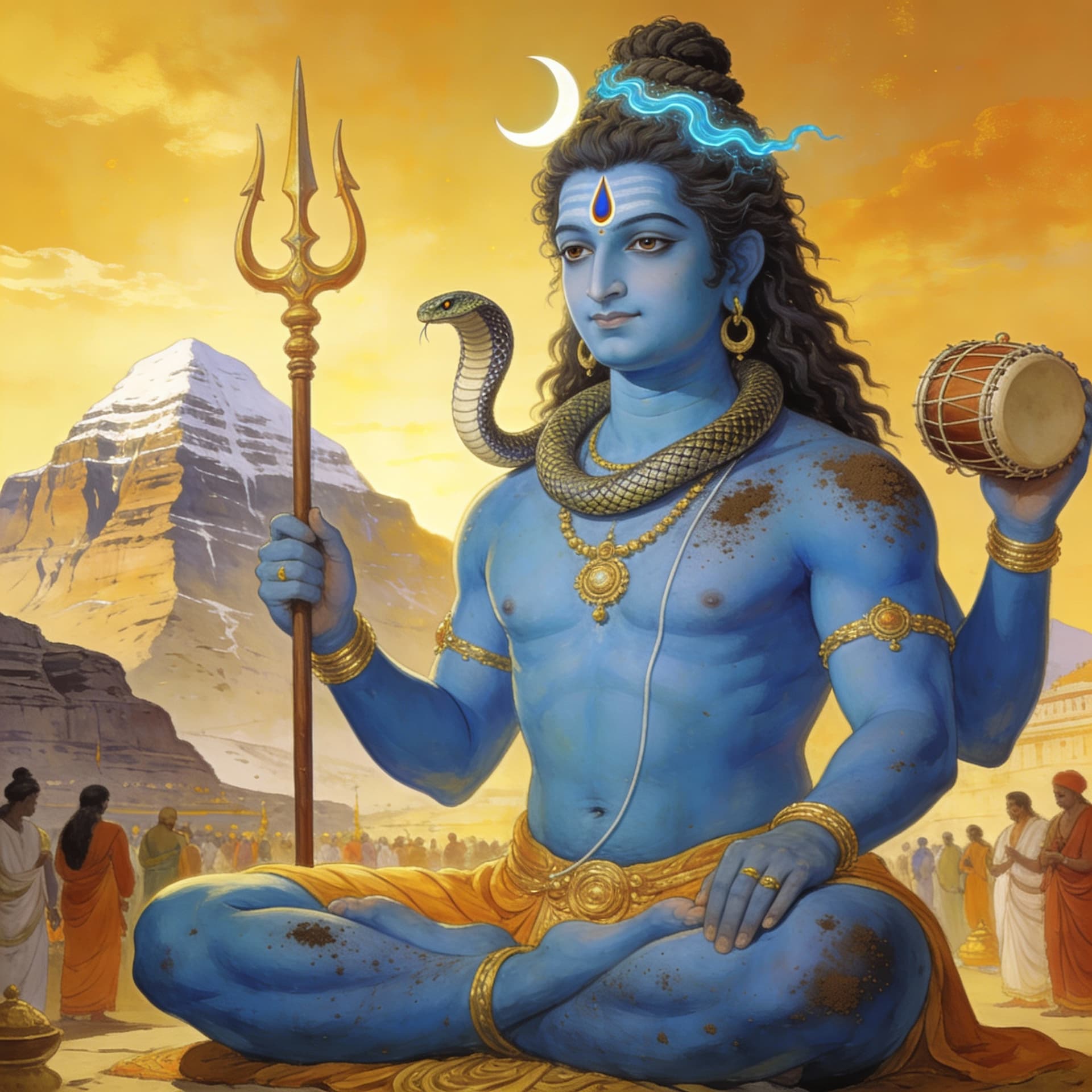 AI generated: Lord Shiva image generat 