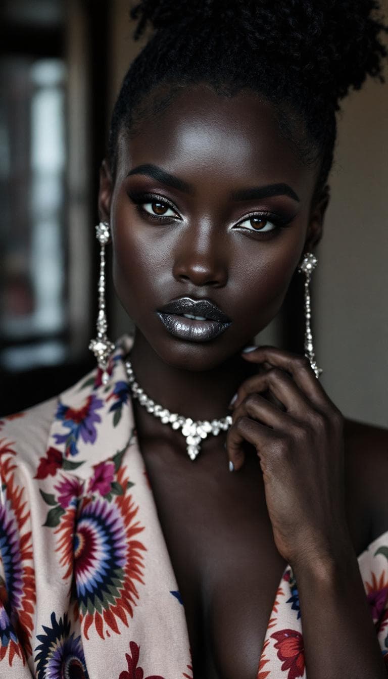 AI generated: BEAUTIFUL EBONY WITH PENIS IN HER MOUTH