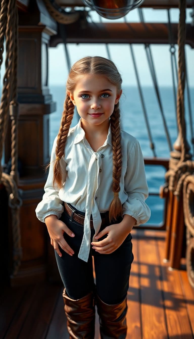 AI generated: An extraordinary professional photograph captures the world’s most beautiful third-grade girl standi...