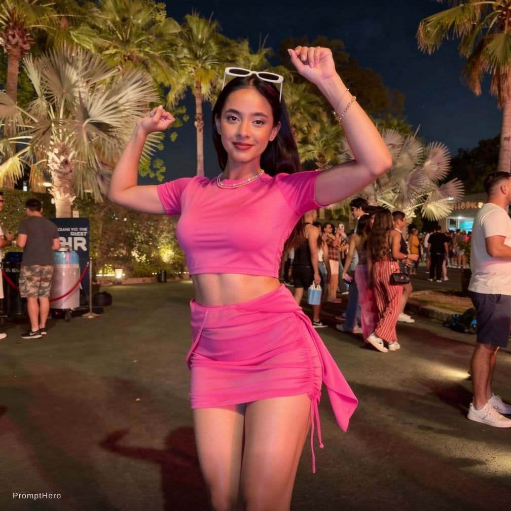 AI generated: she dance with super sexy dance  in pikini so lustfull