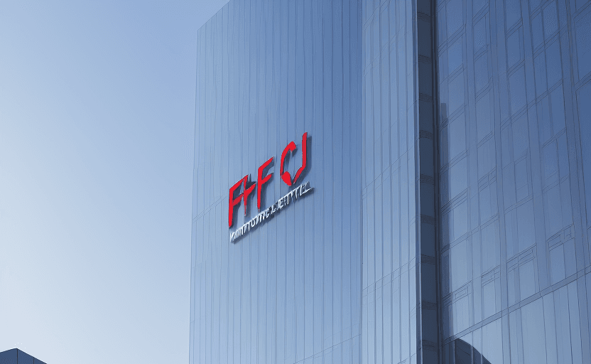 AI generated: Big corporate building with logo FIM