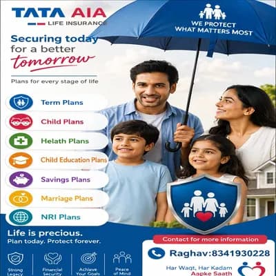 AI generated video: Hi I’m Raghav 
Financial Advisor 
Secure today for a better tomorrow
WE PROTECT
WHAT MATTERS MOST
Te...