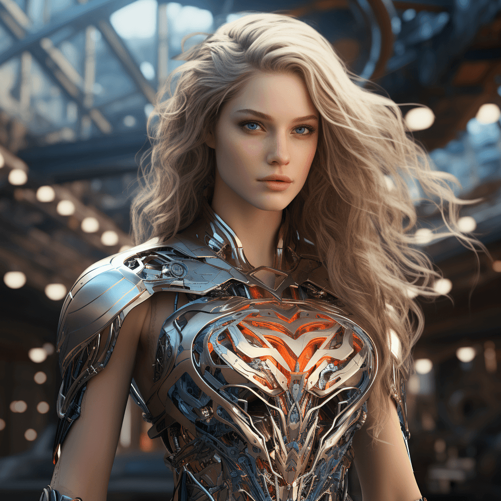 AI generated: 1 mechanical Supergirl,((ultra realistic details)), portrait, detailed face,global illumination, sha...