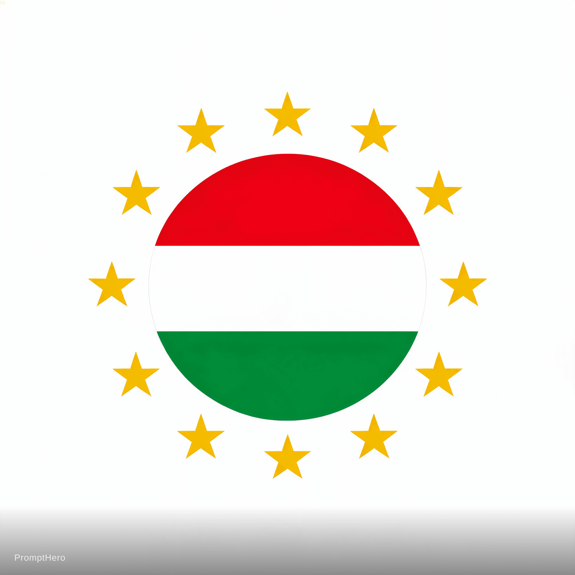 AI generated: Prompt: "Professional logo design for Europe Day in Hungary. A creative fusion between the European ...
