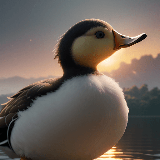 AI generated: Photo of a ultra realistic kaggle duck, dramatic light, pale sunrise, cinematic lighting, battered, ...