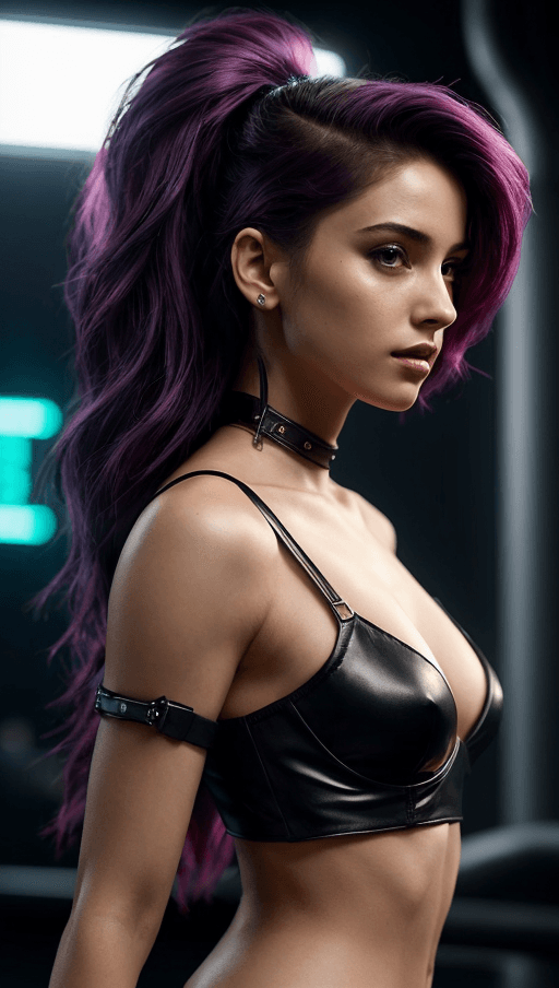 AI generated: ethereal fantasy concept art of neonpunk style concept art cinematic film still Front view, black an...