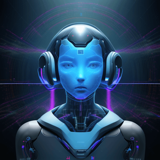 AI generated: digital art, hologram, bigdata, high technology, sound wave, digital landscape, neural network, Huma...