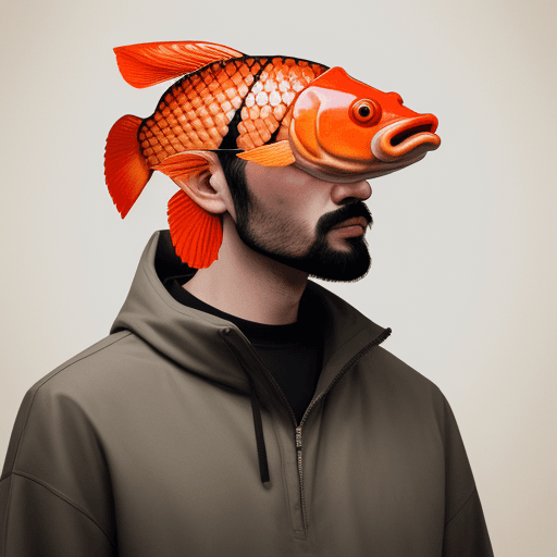 AI generated: man with carp head