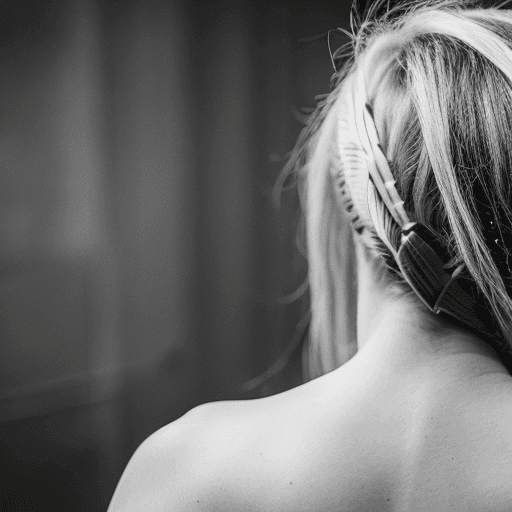 AI generated: RAW portrait of lady photo, view from back, (high detailed skin:1. 2), dslr, soft lighting, high qua...