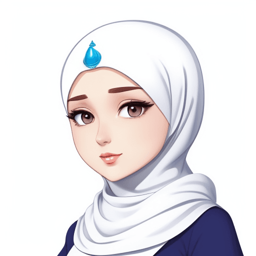 AI generated: a simple cartoon of a beautiful hijab woman, white background, princesscore, I can't believe how bea...