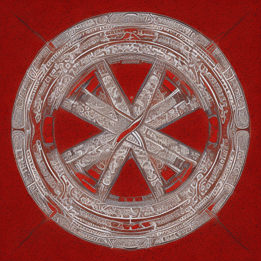 AI generated: Design a distinctive red logo for MAVS. The central element of the logo should be a bold, red circle...