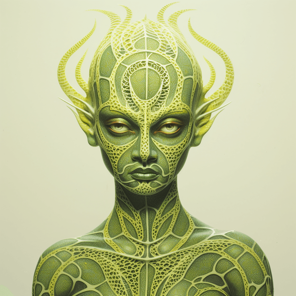 AI generated: serpent people, sci fi, alien