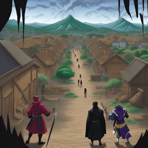 AI generated: jojo's brizzare adventure colored Manga pannel of 3 teenage black boys with robes modest and powers ...