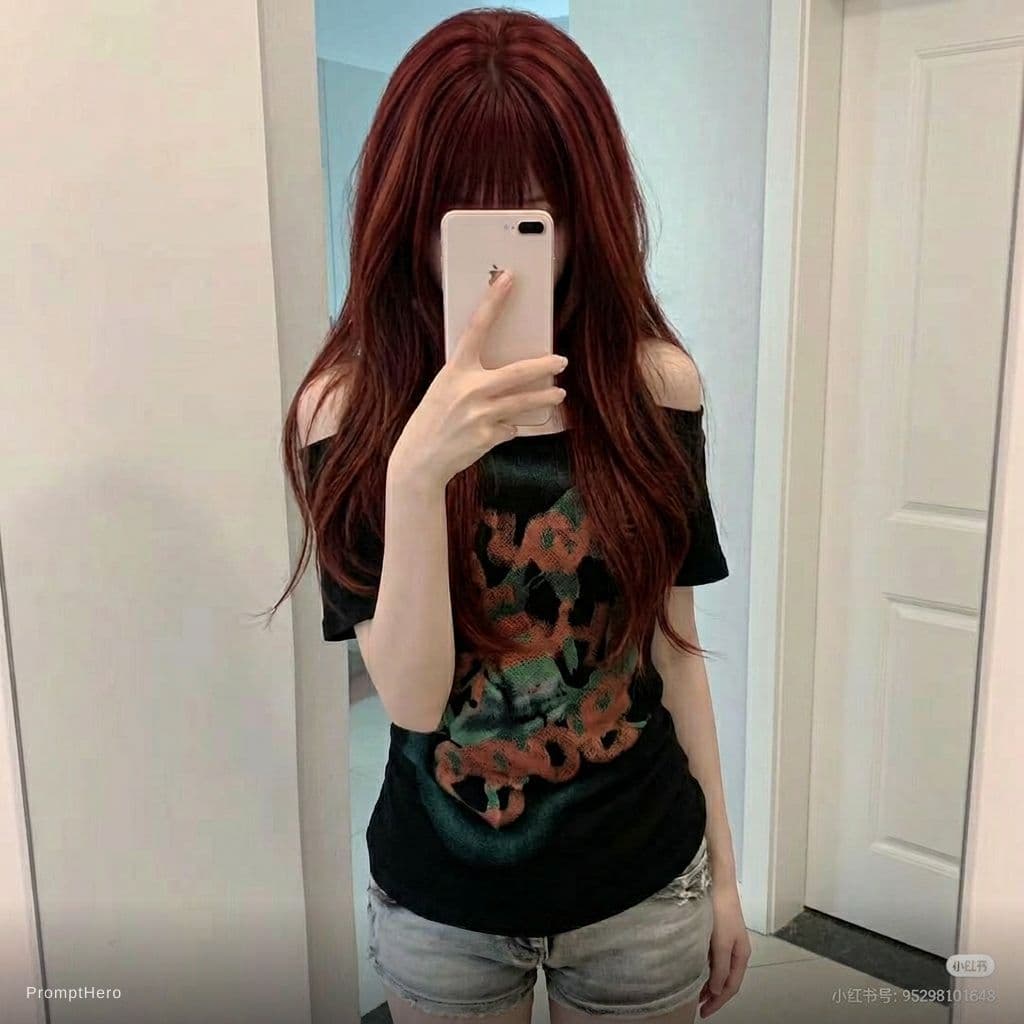 AI generated: Change hair color to red