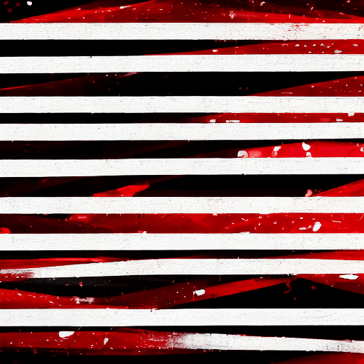 AI generated: white banner with red question marks