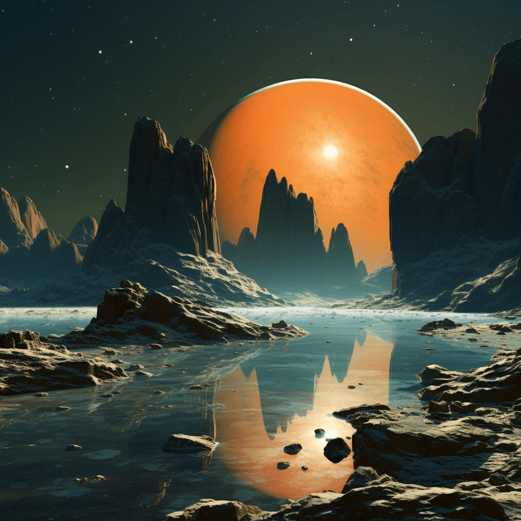 AI generated: alien planet, surface