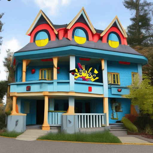 AI generated: Pokémon themed house