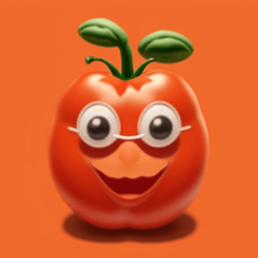AI generated: simple little funny tomatoman