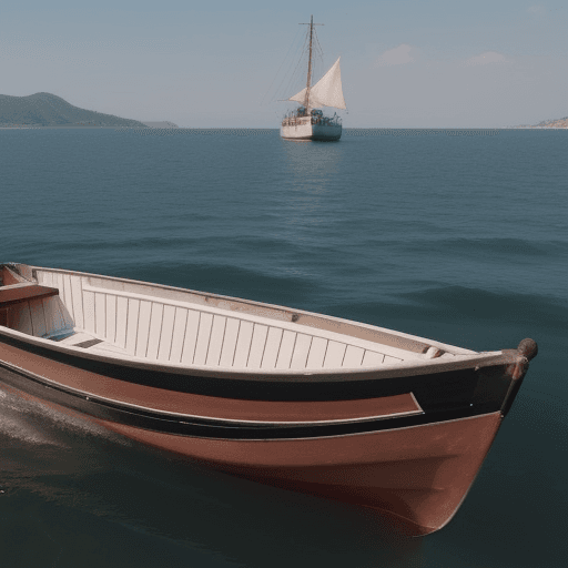 AI generated: a rose in a boat