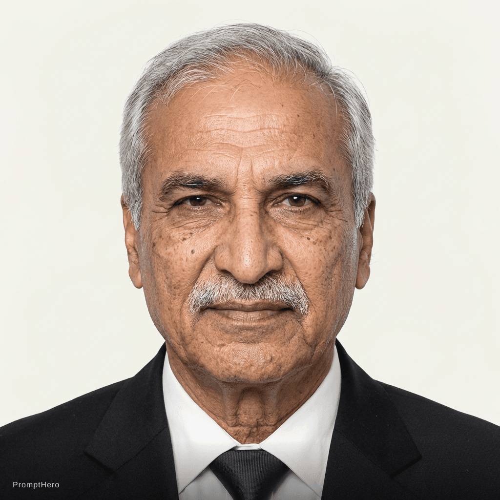 AI generated: 80 years old with gray hair and wrinkles