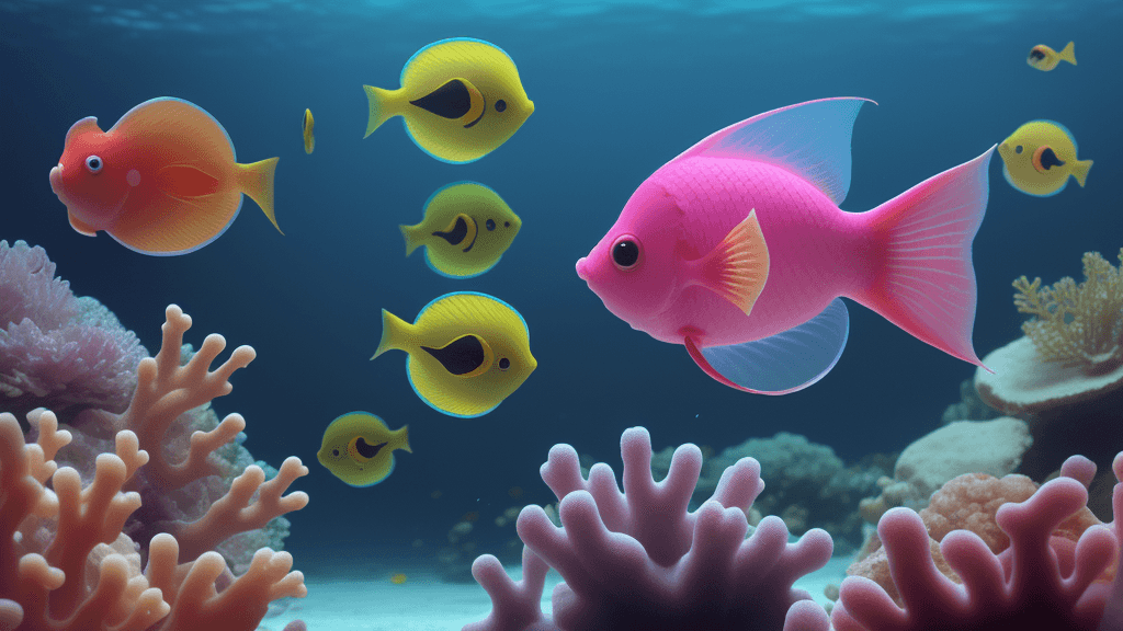 AI generated: a photo of sweet cute fish, smooth