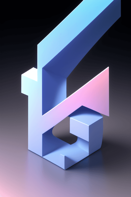 AI generated: a letter I.  the letter I is 3d. there is soft realistic, gradient space background