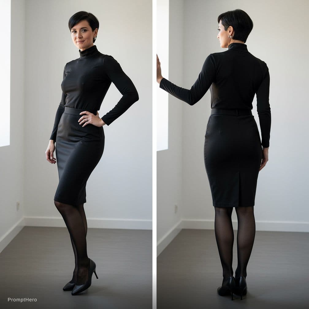AI generated: a naked 30-year-old french woman,The provocative heavy pose: I make her stand in front of me and put...