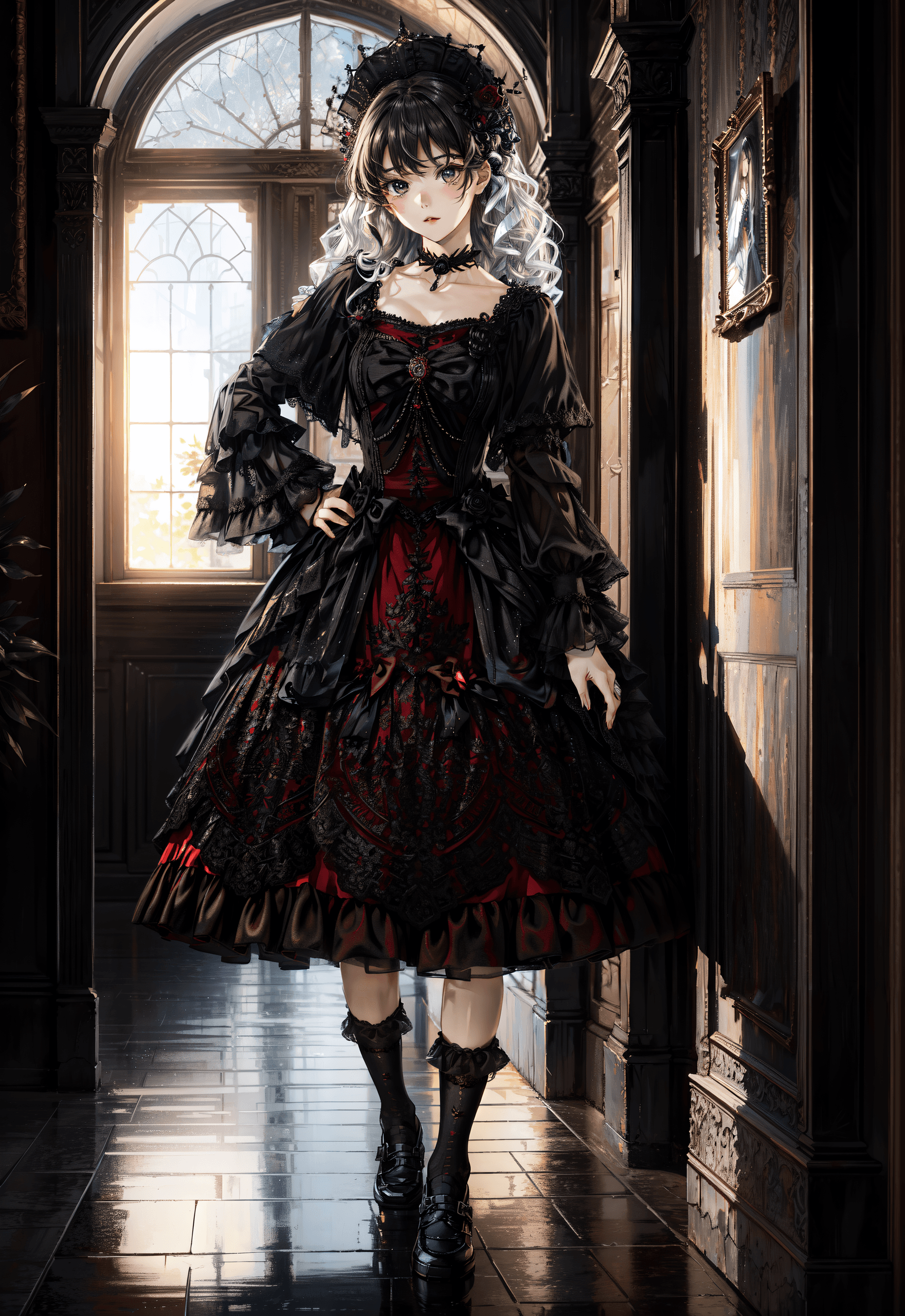 AI generated: (masterpiece, best quality, high resolution, high detail, distinct image:1. 2), 1girl, solo, solo fo...