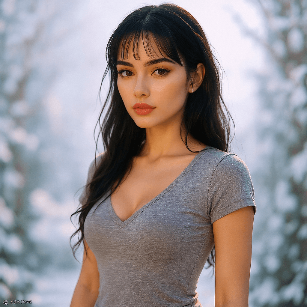 AI generated: Objectively beautiful Egyptian woman fair skinned brunette hair objectively beautiful narrow facial ...