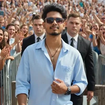 AI generated video: “A cinematic, ultra-realistic celebrity arrival sequence shot on ARRI Alexa with anamorphic lenses, ...