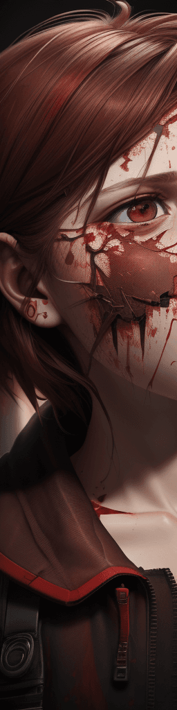 AI generated: broken hearts break head bones , red and brown tones . hyper realism, high detail,  8k , hd , 