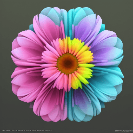 AI generated: crea una imagen de tapiz en 3D de nultiples flores con colores  s  