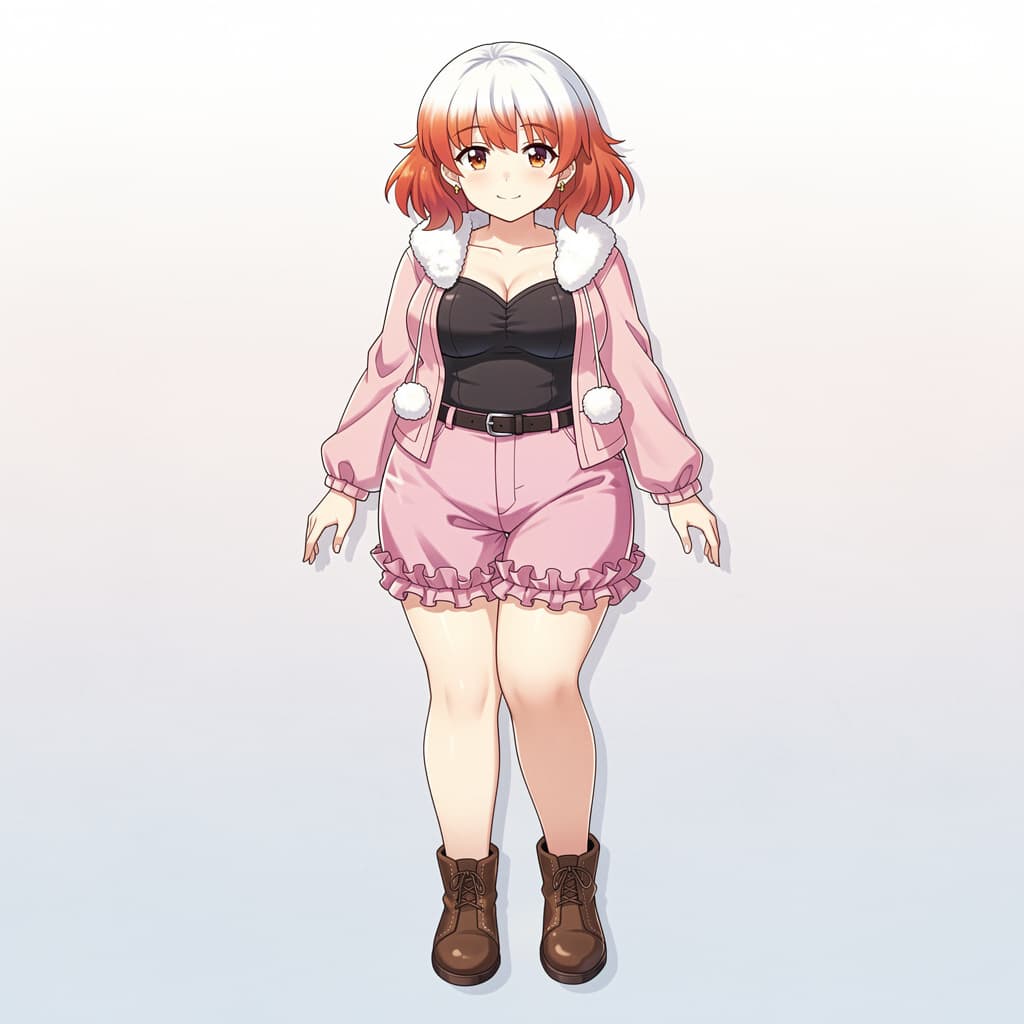 AI generated: Nerulle clevatess, Nelluru es una joven de estatura media, con cabello corto y ondulado de dos tonos...