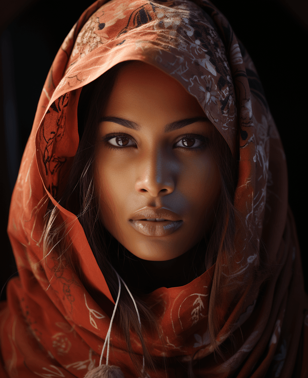 AI generated: the mary painting, in the style of light red and purple, tarot card, detailed facial features, haifa...