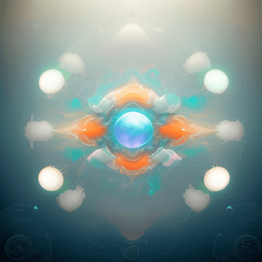 AI generated: translucent matte material,Mainly white ,orange,greenand blue,concept steam of consciousness,color,m...